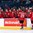 BUFFALO, NEW YORK - DECEMBER 31: Switzerland's Dario Rohrbach #28 celebrates a second period goal with teammates on the players' bench against Czech Republic during the preliminary round of the 2018 IIHF World Junior Championship. (Photo by Andrea Cardin/HHOF-IIHF Images)

